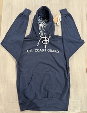 U.S. Coast Guard USCG Blue Hoodie w/ Gaiter / Hooded Sweatshirt - Size S - NWT