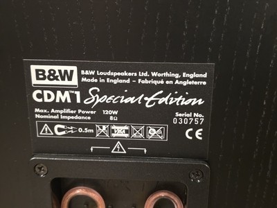 Bowers and Wilkins B&W CDM1 SE Special Edition Bookshelf Speakers