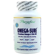 Paradise Herbs Omega-Sure Premium Omega-3 Fish Oil  60 sgels
