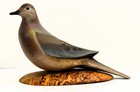 Beautiful SEAN SUTTON MOURNING DOVE CARVING 9" Decoy Wood Bird Carving Sculpture — photo 1
