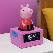 Peppa Pig Icon Alarm/Night Light function plays official music/tap to snooze NEW