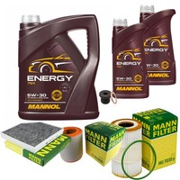 Inspektionspaket 7L Mannol Energy 5W-30 FüR Audi A6 Avant 3.0 Tfsi Quattro A7