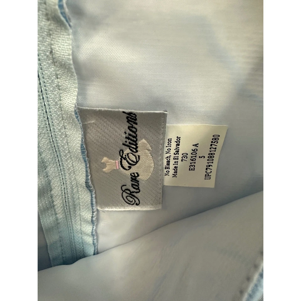 Редкие издания девочек синий тюль розовое платье размер 5 вечеринки свадьбы цветок девочка - Изображение 3 из 4