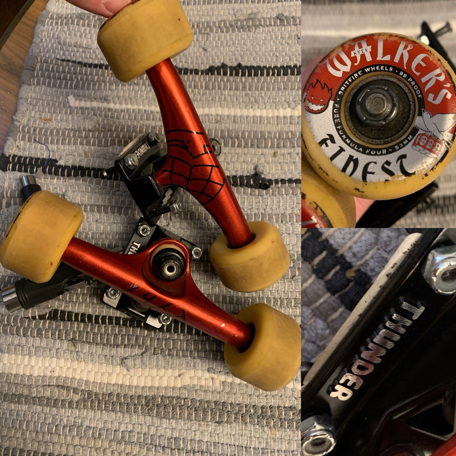 Thunder Skateboard Trucks 8 Inch With Spitfire Wheels 52 mm 