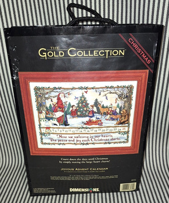 DIMENSIONS GOLD COLLECTION Joyous Advent Calendar 8532 CHRISTMAS X-STITCH KIT