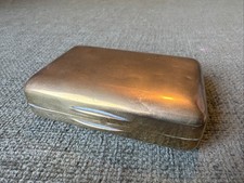 Vintage Miners Soldiers Brass Tobacco Snuff Tin E202