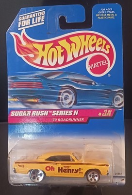 Hot Wheels Sugar Rush Series II 1/4 Oh Henry! '70 Roadrunner Yellow Toy Car #969