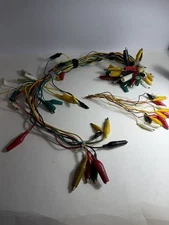 39 pc alligator clip test probes lot, Yellow, Green White Black Red