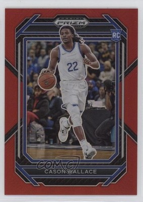 2023-24 Panini Prizm Draft Picks Red 85/299 Cason Wallace #12 Rookie RC no9