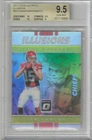 Patrick Mahomes II/HOF Len Dawson 2017 Donruss Optic Illusions RC BGS 9.5 CHIEFS