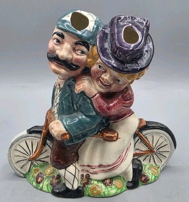 VTG Shorter & Son ''Daisy Bell'' Spill Vase Bicycle Built for Two Staffordshire