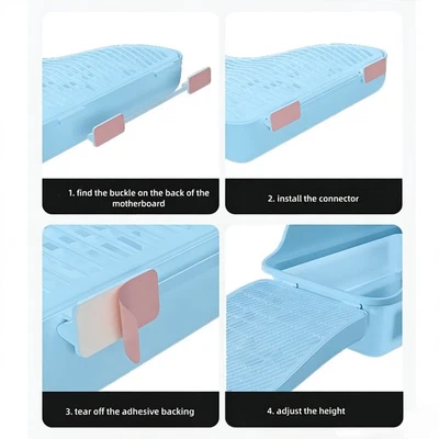 Adjustable Cat Litter Box Ramp Efficient Litter Catcher Stair For Pets BAK - Bild 1 von 4