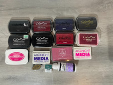Rubber Stamp Ink Pads Lot  Clear Stamp Cleaner