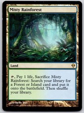 Misty Rainforest 220 Rare Zendikar Magic: The Gathering Lightly Played