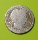 1901  Barber Quarter  -  Circulated - 90% Silver # 1222