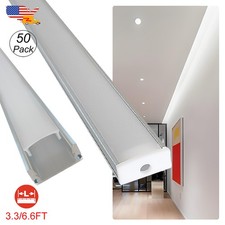 3.3FT/1M 6.6FT/2M U Shape Led Light Strip Aluminum Channel Holder Milky Cover