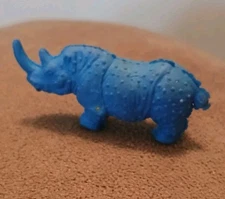 Diener Rubber Blue Rhino Eraser Toy Figure Zoo Safari Animal 2.5" rhinoceros