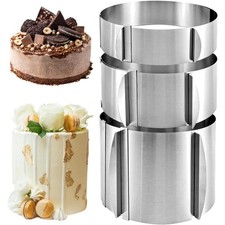 Tortenring Edelstahl verstellbar 16-30cm Set ...