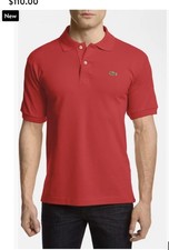 lacoste polo shirt men Sz 6 See Pics Measurements fits L Excellent Condition