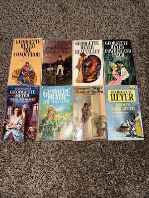 Georgette Heyer Historical Romance Lot of 8 Paperback Books