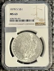1878-S San Francisco Mint Silver Morgan Dollar NGC-MS63 Littleton Select Holder