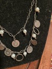 Silpada N1567 Sterling Silver 925 Copper Disc Coin Pearl Double Strand Necklace — photo 5