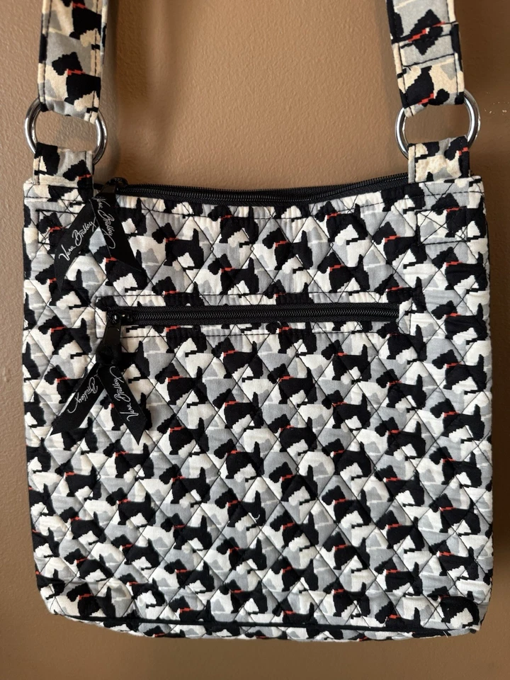 Bolso Bandolera Vera Bradley Signature Print Scottie Dogs Hipster Foto 2 de 4