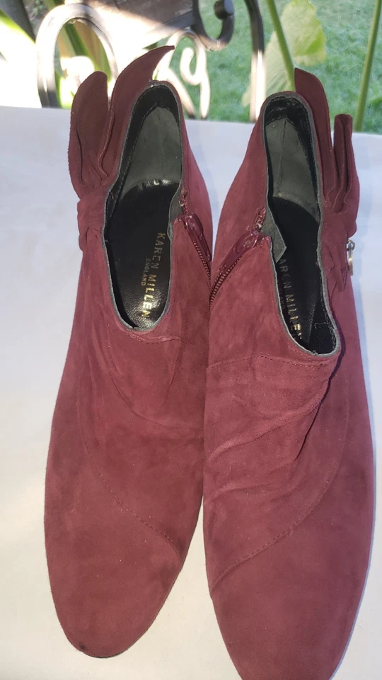 Botas Karen Millen Malva Imitación Gamuza Arcos Talla 39 8.5 Cremallera Sexy Suela de Cuero España Foto 4 de 4