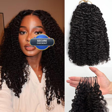 Perismoda Feather Crochet Human Hair 22 Inch Crochet Burmese Curly 15A 100