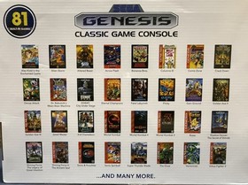 SEGA GENESIS AtGames Classic Game Console 81 Games W/ 2 Controllers TESTED