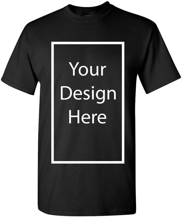Custom T-Shirt Upload Your Photo Text Logo Personalized Short Sleeve Tee Gift - Image 1 of 4