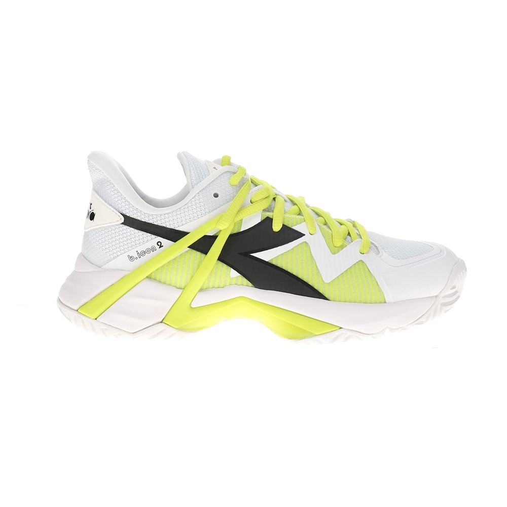 Diadora B.Icon 2 AG Womens Tennis Shoes in Black White Yellow
