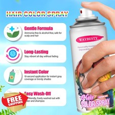 White Hair Spray Temporary Washable 120ml Costume Party