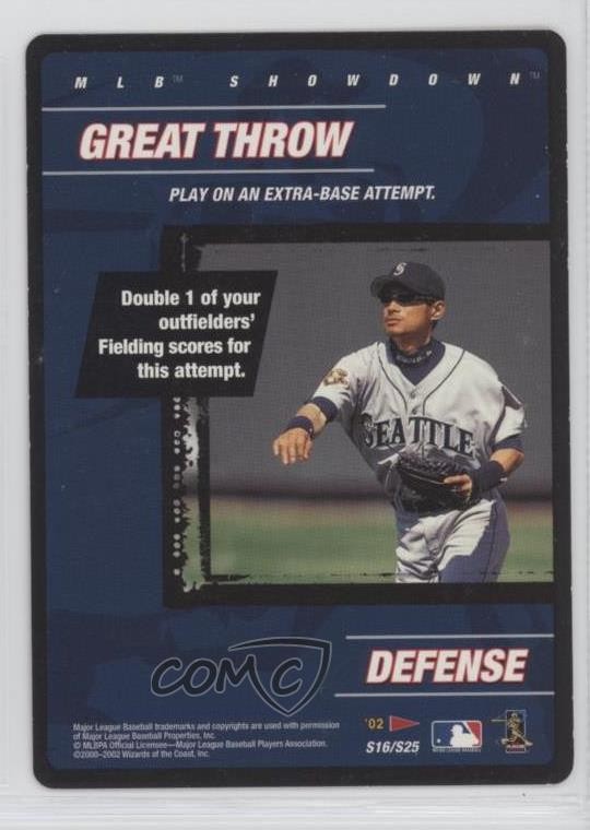 2002 MLB Showdown Pennant Run Strategy Defense Ichiro Suzuki Great Throw 04br