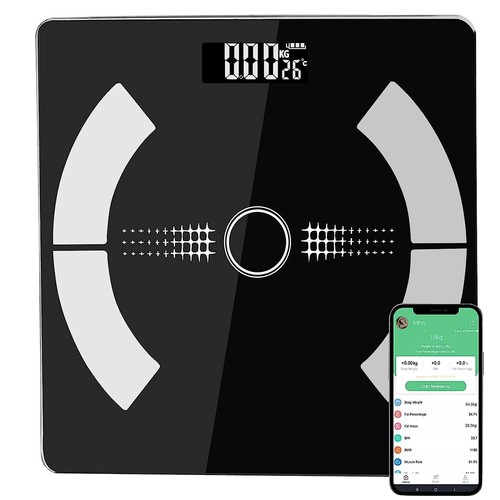 Personenwaage Digitale Körperwaage Bluetooth Fitnesswaage BMI Analyse bis180kg - Bild 15 von 15
