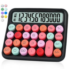 Mechanical Keyboard Calculator, 12 Digit LCD, Big Buttons 5-Inch Display with La