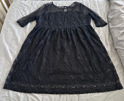 Chicwe Black Plus Size 4X Lace Dress