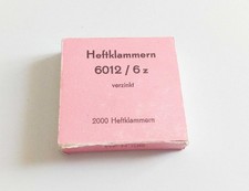 Pack Heftklammern verzinkt 2000 6012/6z (Heftg max 8 Bl.), ‘80erJa. DDR, neu unb