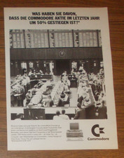Rare Advertising Commodore PC 10 - Stock Up 50 - Stock Market 1987
