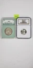 1946-S washington 25c graded by NGC MS 66 and 1958 half $1 by NTC MS65