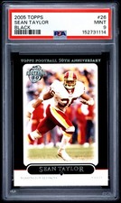 SEAN TAYLOR 2005 Topps #26 BLACK PARALLEL PSA 9 MINT RARE LOW POP 2nd YEAR