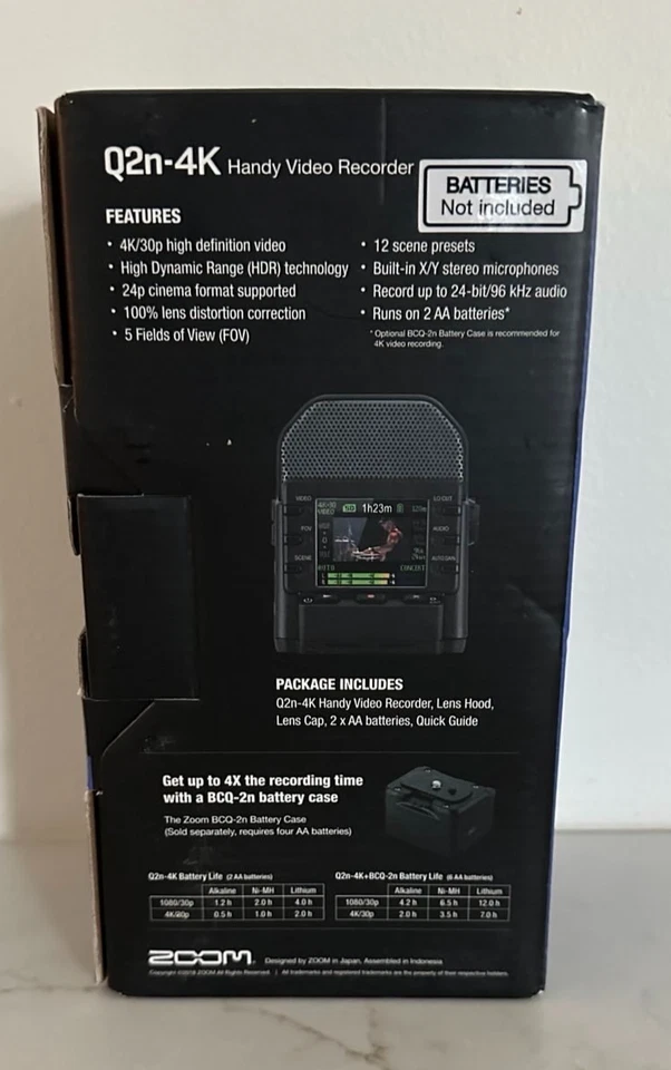 Zoom Q2N-4K Portable Video Recorder with 4K Ultra High Definition Imaging - Image 2 of 2