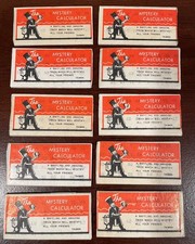 The Mystery Calculator Magic Cards Vintage Japan Magician Trick, LOT OF 25