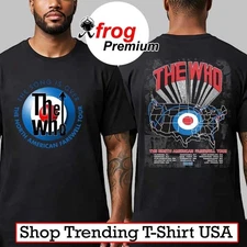 The Who The Song Is Over Tour 2025 Poster Map Map Showing Farewell T-Shirt