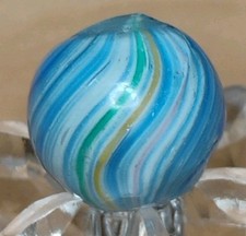 .46" ANTIQUE GERMAN MARBLES MULTICOLOR ONIONSKIN MINT-
