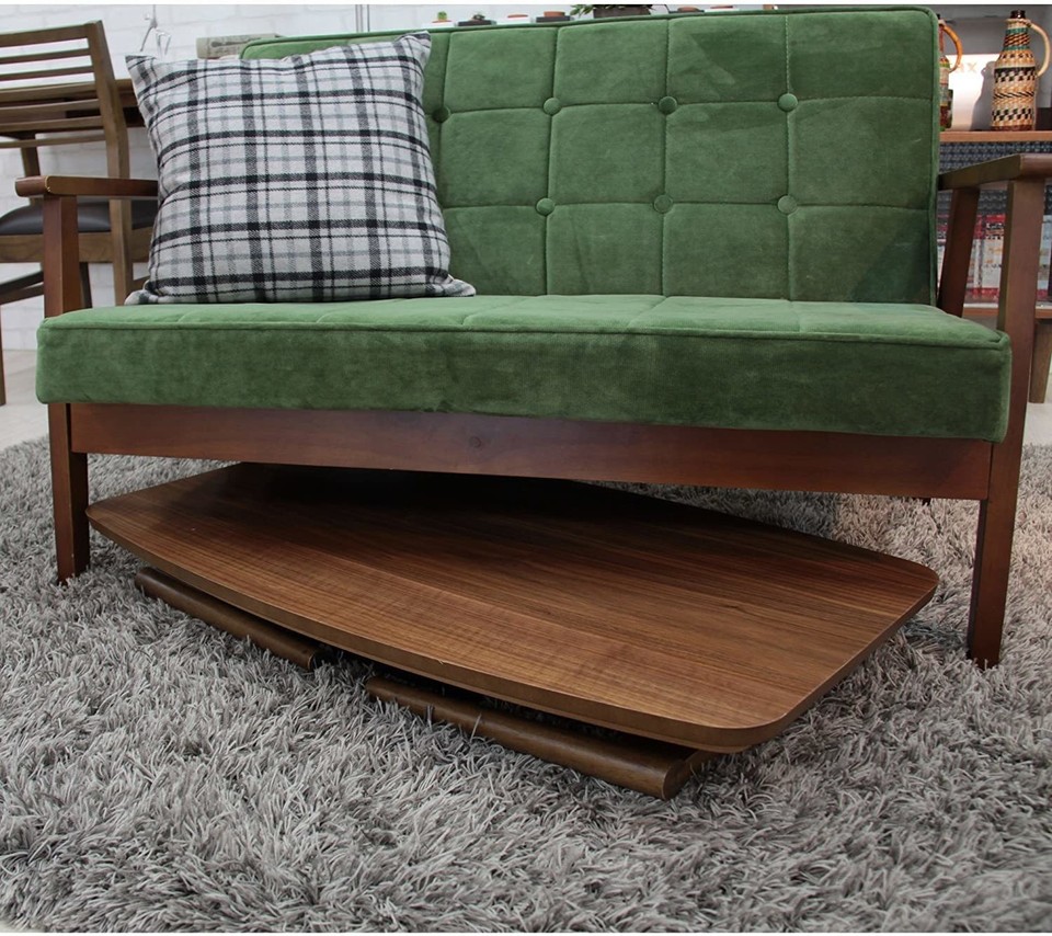 AZUMAYA Klappbare Beine Holz Kotatsu Heiztisch Nussbaum Braun ELFE ...