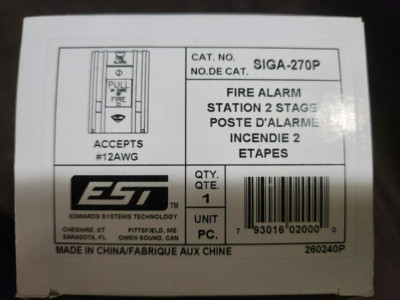Edwards EST SIGA-270P Single Action Two Stage (PreSignal) Manual Pull Station