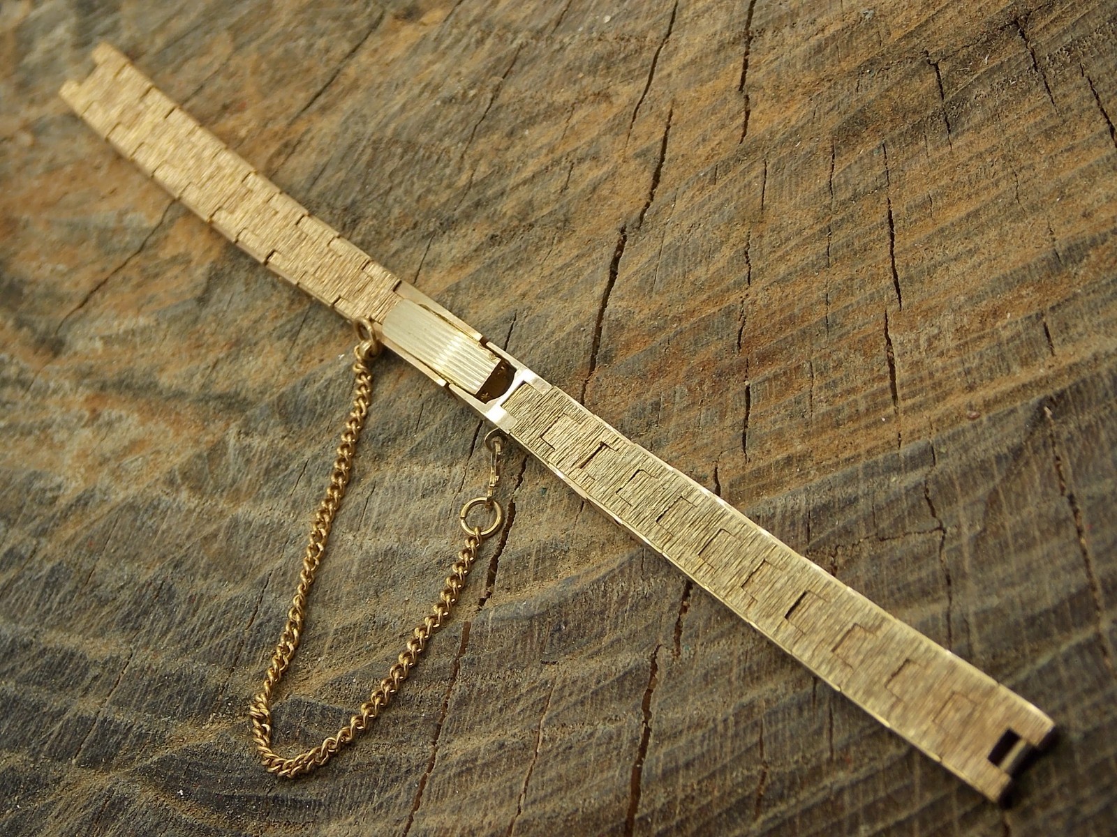 Vintage Bracelet NOS Bar Clamp Butterfly Clasp Un… - image 2