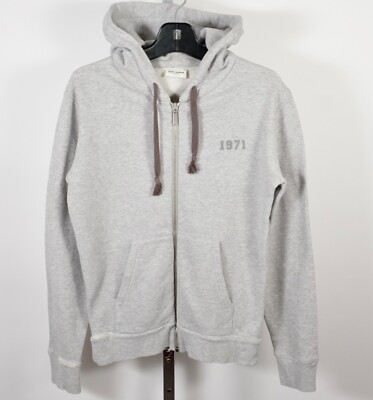 SAINT LAURENT Paris カーディガン Saint Laurent 1971 sz XS hoodie cardigan gray sweatshirt