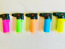EAGLE 5 CTS SINGLE  NEON COLOR BUTANE REFILLABLE GUN TORCH LIGHTER
